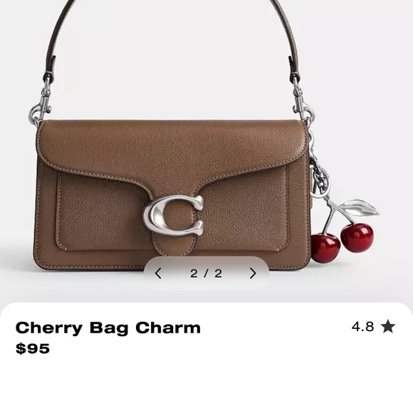 Coach Red Cherry Keychain - Picture 2 of 4